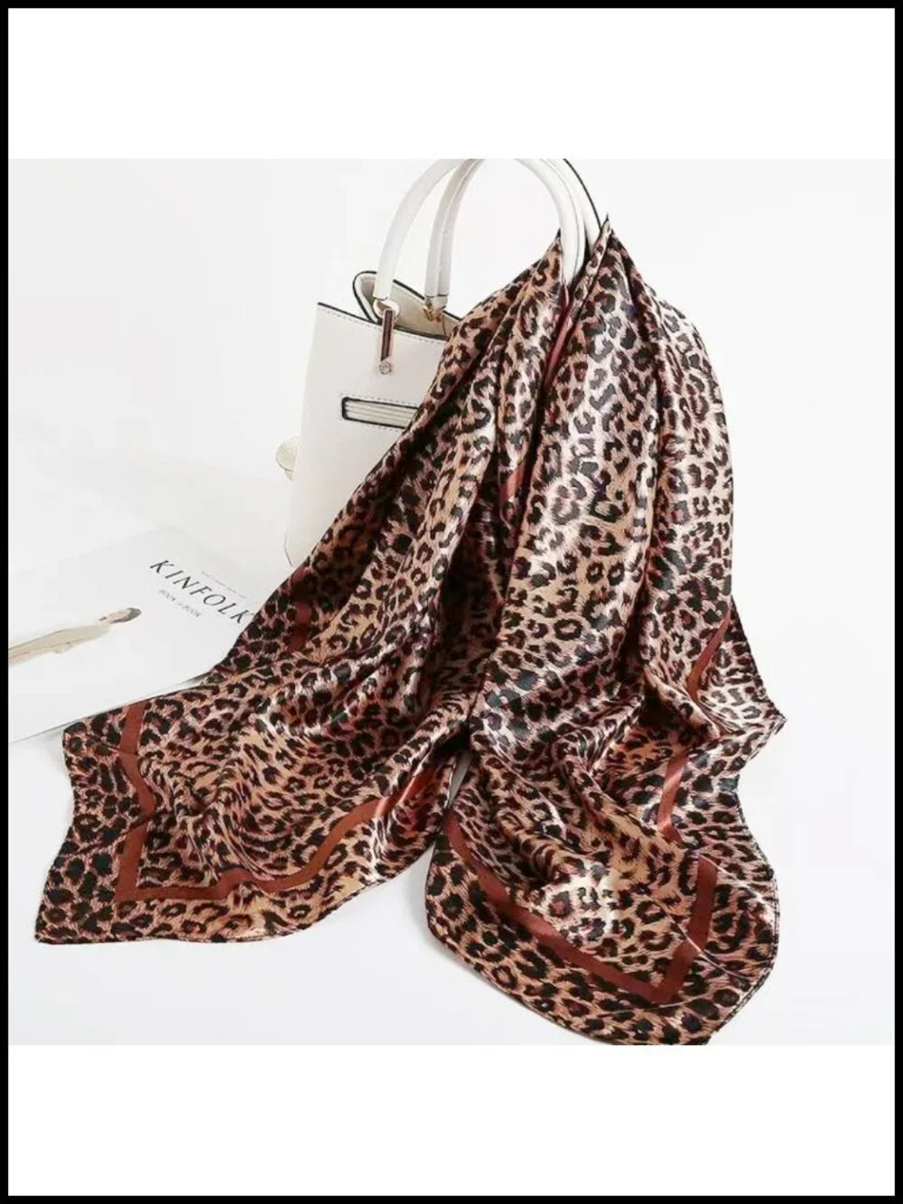 2pcs Satin Hair Scarf Silk Like Large Square Headscarf Bandana Hair Wrap